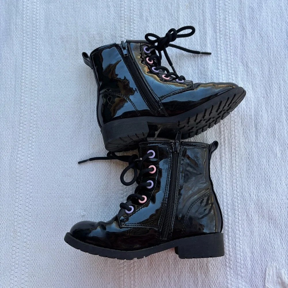 Jellypop girls black butterfly boots size 10m